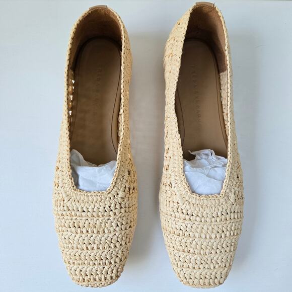 Freda Salvador NEW Jessie Raffia Ballet Flats $395 Preppy Shoes Women Size 9 NWT - Picture 8 of 15